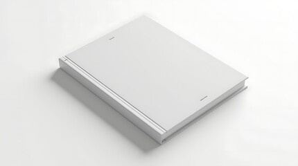 white book mockup on white background, Generative AI