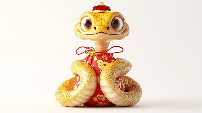 Celebrating chinese 2025 happy new year with the zodiac snake luck joyful atmosphere festive decor close-up view