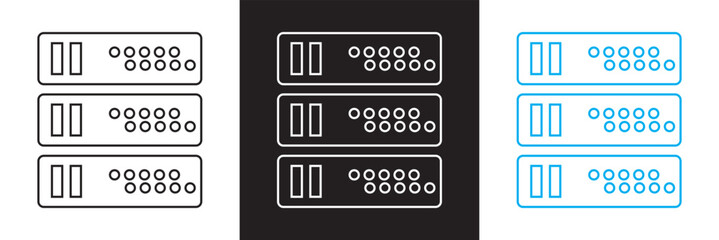 Server icon vector. Vector illustration. isolated on white and black background. EPS 10