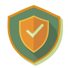 Security shield icon digital design graphic illustration modern style flat view protection concept
