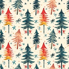 Obraz premium Christmas Digital Paper Christmas Seamless Patterns Paper Set