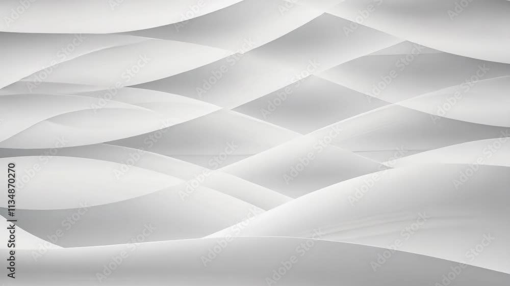 Poster abstract white wave pattern with subtle texture and depth for modern design projects