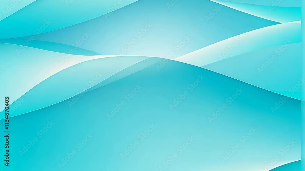 Poster soft blue waves with gradient abstract background for modern design and artistic projects