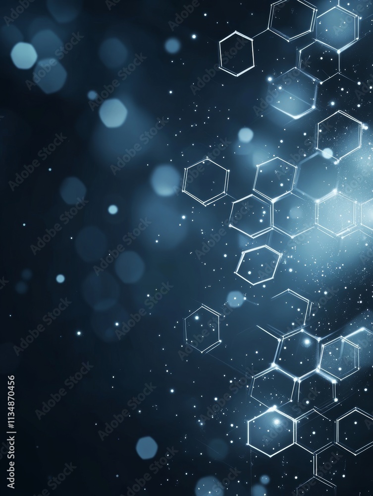 Poster Mesmerizing Geometric Patterns Dance Amidst a Swirl of Ethereal Blue Light, Creating an Enchanting Atmosphere That Captivates the Viewer's Imagination in a Dreamlike Setting