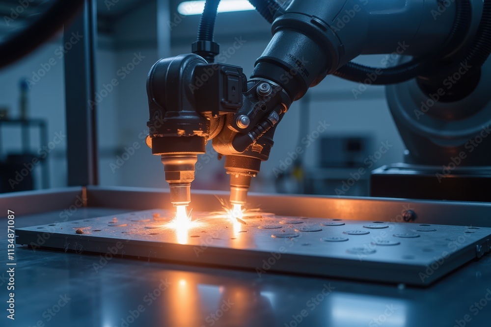Poster advanced coating technology with robotic precision: laser application process in industrial setting 