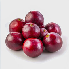 Fresh acai fruit isolated on white background.