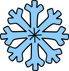 Fototapeta premium illustration of Hand drawn Snowflake.
