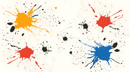 Abstract Paint Splatter Illustration