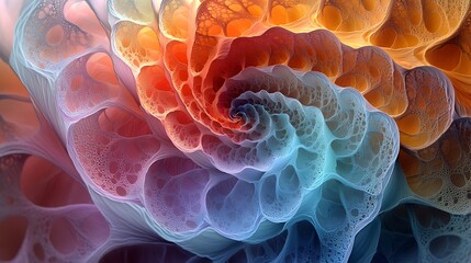 brightly colored fram of a flower with a spiral pattern