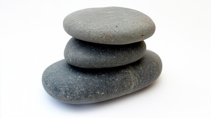 Fototapeta premium Calm Zen stone stack for meditation and balance, evoking peace and tranquility.
