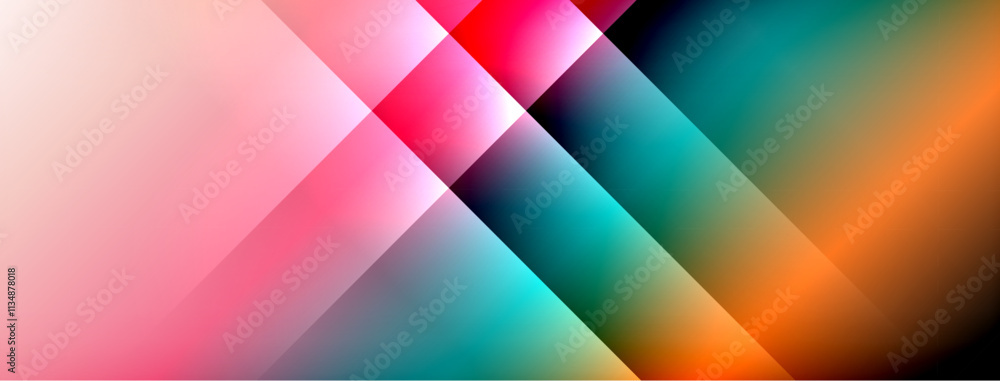 Aufkleber Colorful gradient with lines made of shadow and light. Creative background