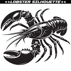 Lobster silhouette vector illustration