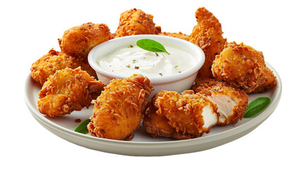 Crispy Chicken Nugget on transparent background PNG.