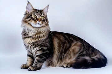 Obraz premium Maine Coon Cat Photo: A Majestic Longhair