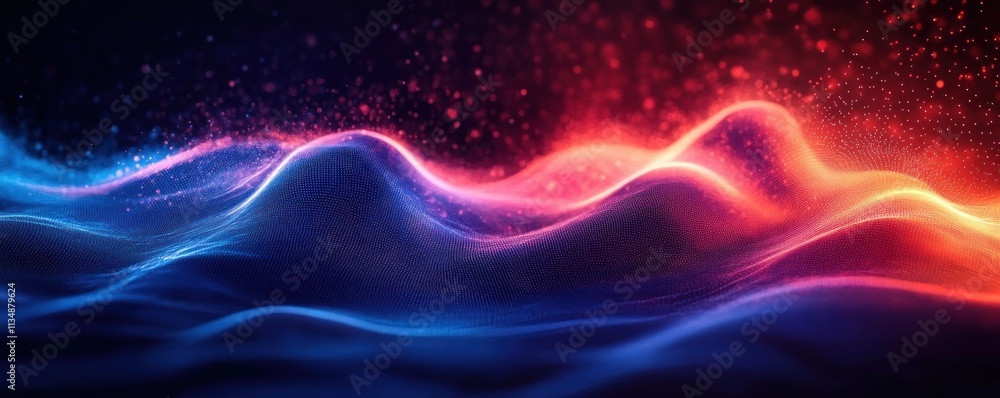 Aufkleber futuristic digital background for ai technology data transfer communication and abstract expressioni