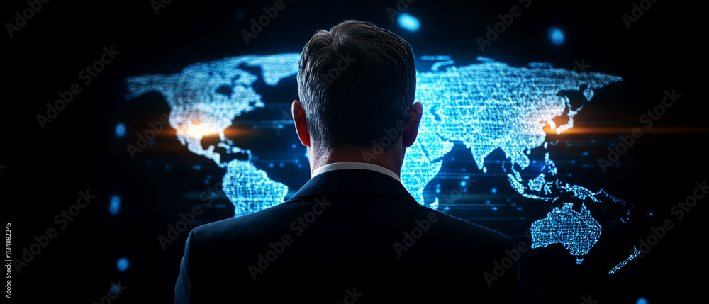 Poster vision for change start your journey towards a new global perspective in 2025 - a digital transforma