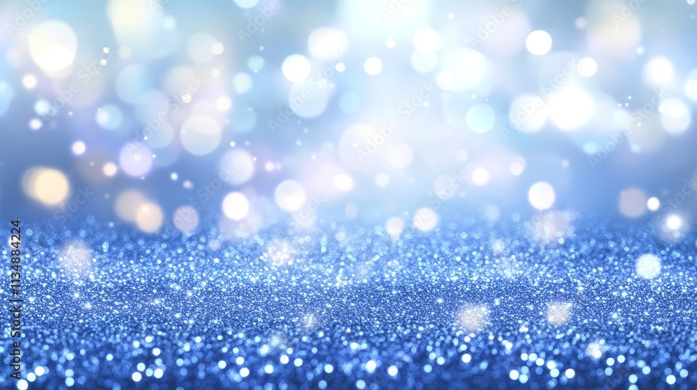 Aufkleber sparkling blue background filled with shimmering bokeh lights creating a magical atmosphere perfect 