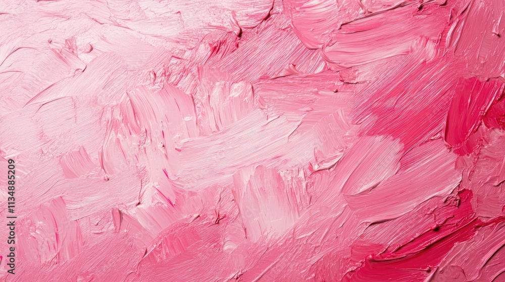 Poster textured abstract pink background with layered paint strokes creating a smooth blend ideal for artis