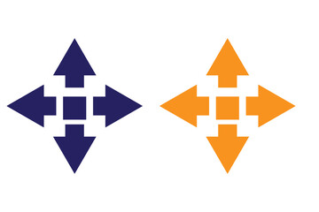 Maximize and minimize screen buttons editable stroke outline icons set isolated on white background flat vector illustration. Pixel perfect