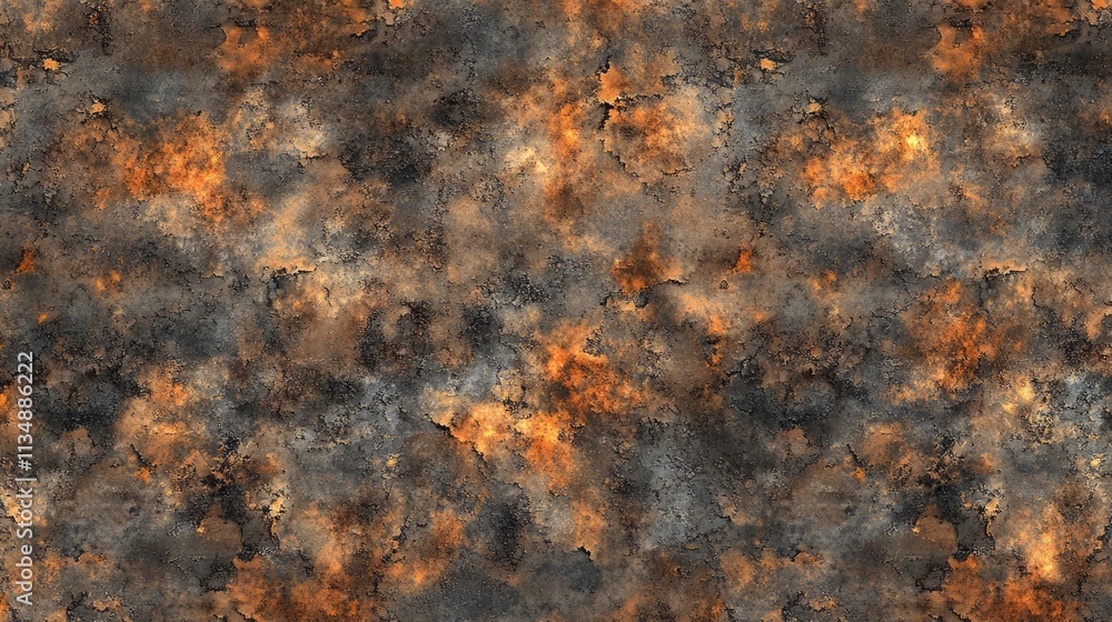Aufkleber rusty grunge distressed texture background with rich earthy tones and abstract patterns ideal for ar