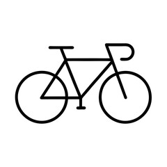 Simple Bike Icon with Bold Black Outlines.