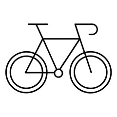 Minimalist Bicycle Icon for Transportation Design.