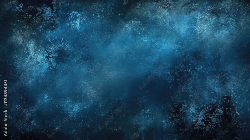 Poster textured abstract surface wall background in deep blue tones for artistic design and visual effects.