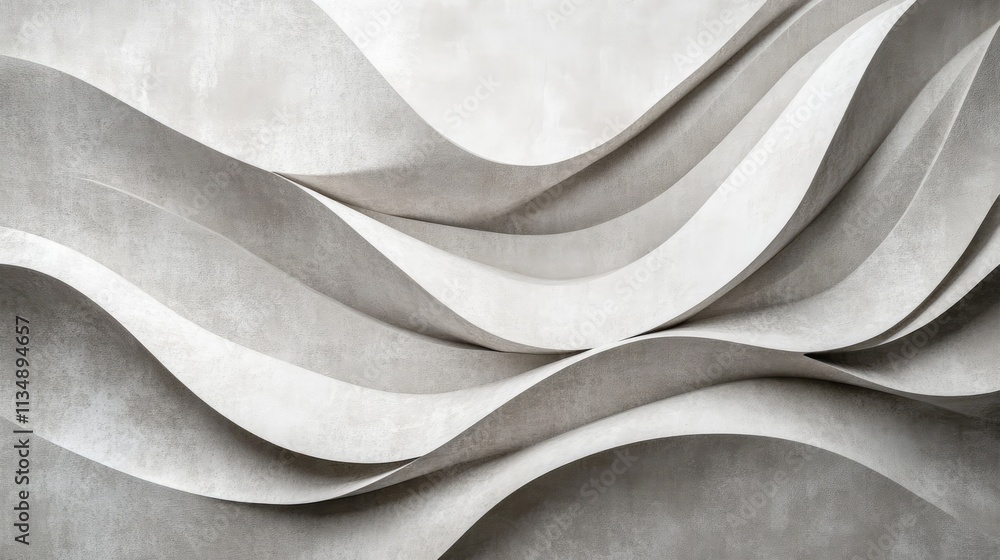 Aufkleber elegant abstract wallpaper texture featuring flowing wave patterns in soft neutral tones for contemp