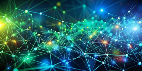 Obraz premium Dynamic Network Connections in a Digital World with Copy Space for Business and Technology Themes