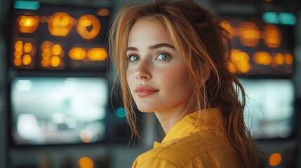 Omnichannel Customer Service Agent in Modern Office Environment with Live Chat and Social Media Response Monitoring