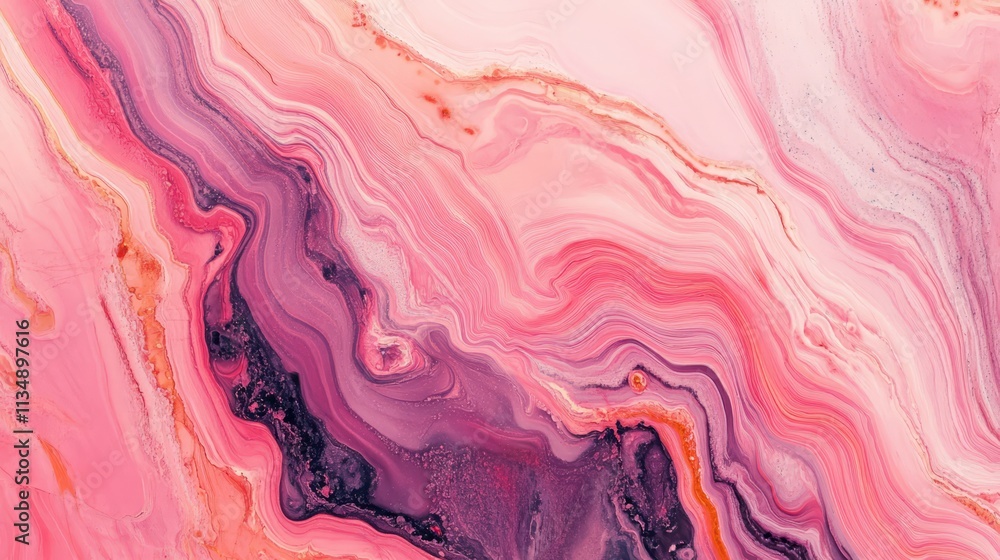 Aufkleber elegant pink marble texture with soft swirls and rich veining for background and design use