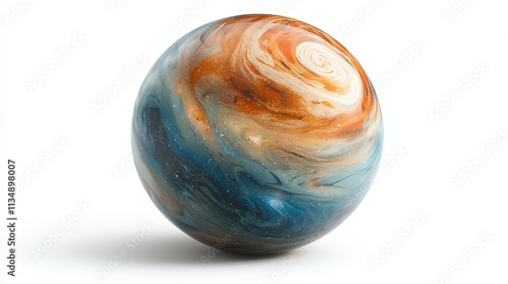 Aufkleber abstract representation of a swirling planet with vibrant colors and cosmic patterns