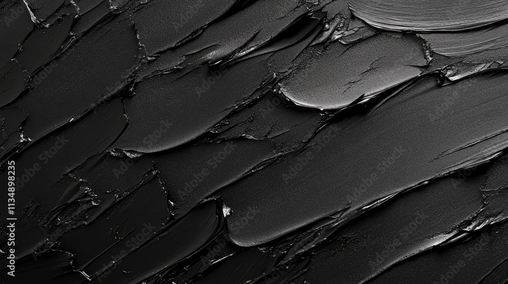 Poster black textured wallpaper with layered paint creating a modern and artistic background for design and