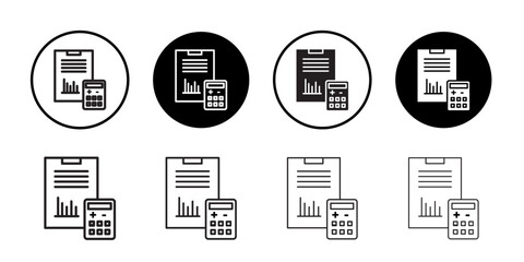 Accounting icon Thin line art collection