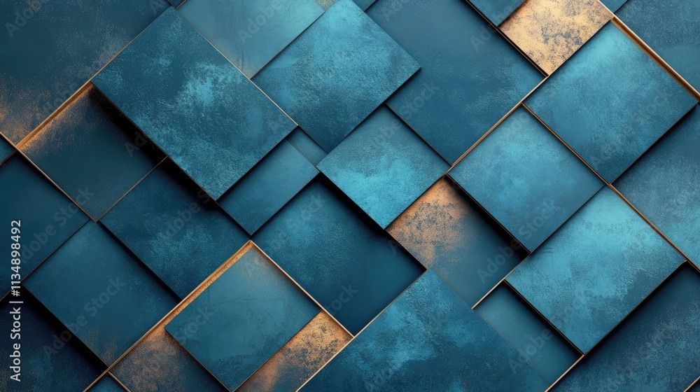Poster luxurious blue tile pattern background for elegant brochures invitations or web templates showcasing