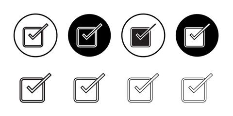 Checkbox Icon Thin line art collection