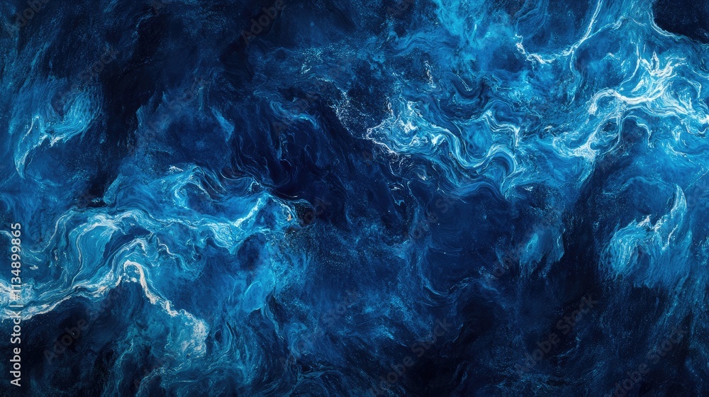 Poster vibrant abstract texture of deep blue water surface with swirling patterns perfect for background us