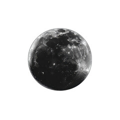 Detailed Lunar Surface Moon Crater Texture Celestial Body Night Sky Space Exploration Image