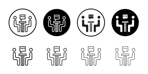 Consulting icon Thin line art collection