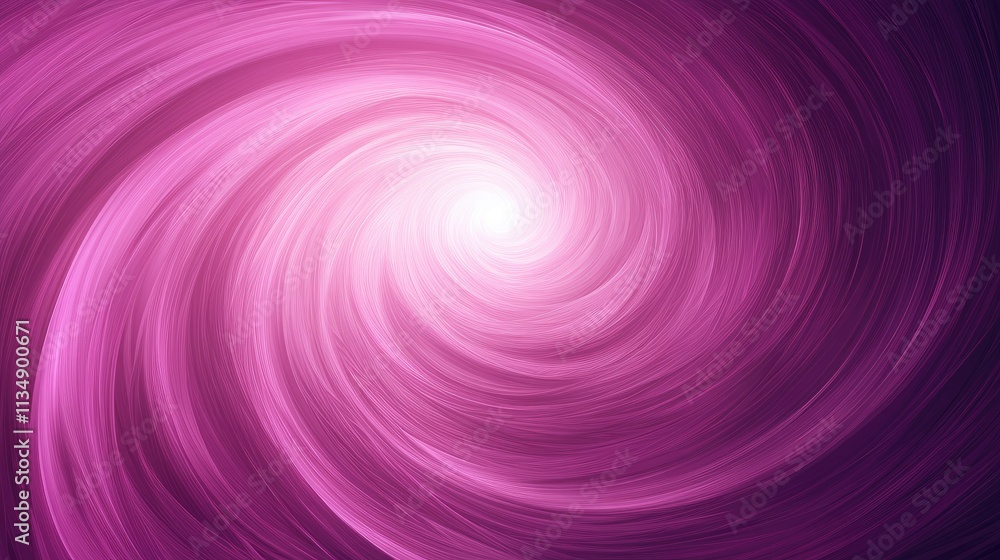 Poster swirling abstract background in shades of pink and purple with a bright luminous center creating a v