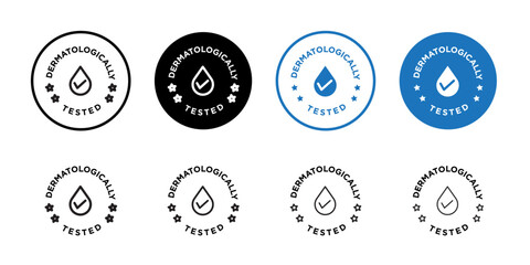 Dermatology tested icon Thin line art collection © Petsscouts