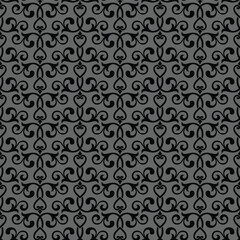 Floral pattern. Wallpaper baroque, damask. Seamless vector background. Graphic modern pattern.