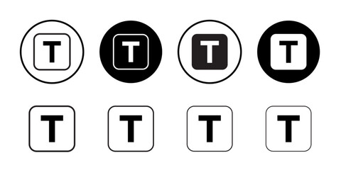 Edit text icon Thin line art collection