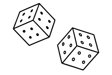 dice on black background