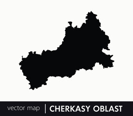 Obraz premium Regions of Ukraine. Cherkasy Oblast vector map. you can use it for any needs. 
