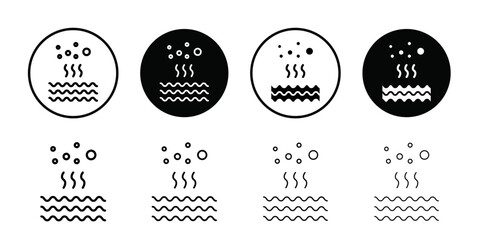 Evaporation icon Thin line art collection