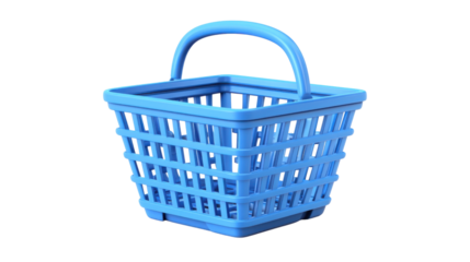 empty shopping basket isolated on white background 