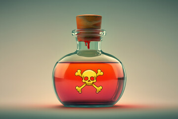A vibrant glass potion bottle.