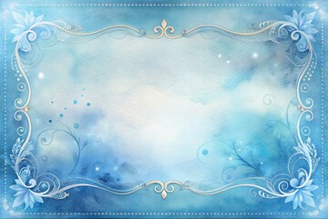 Elegant Blue Watercolor Background for 5x7 Invitation Card and Wedding Template Set, Perfect for Greeting Cards, Celebrations, and Artistic Designs. High-Quality Visuals Ideal for Customization.