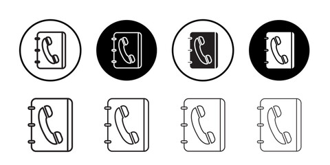 Phonebook icon Thin line art collection